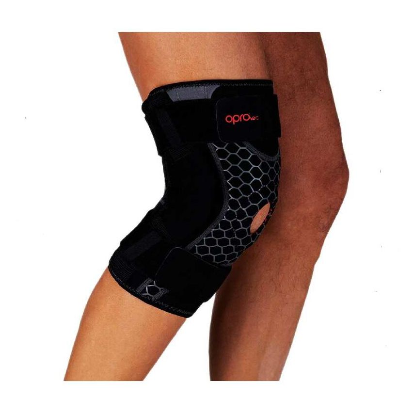 Oprotec Knee Brace with Stabilizers Black 