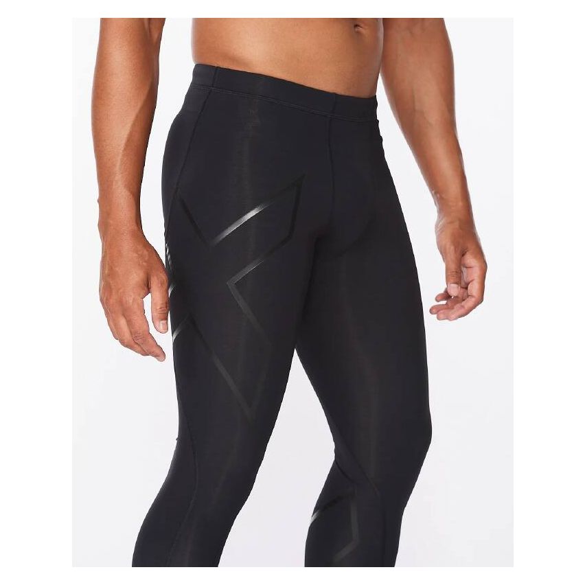 2XU Men's Core Compression Tights Pants -Black Neoprene 