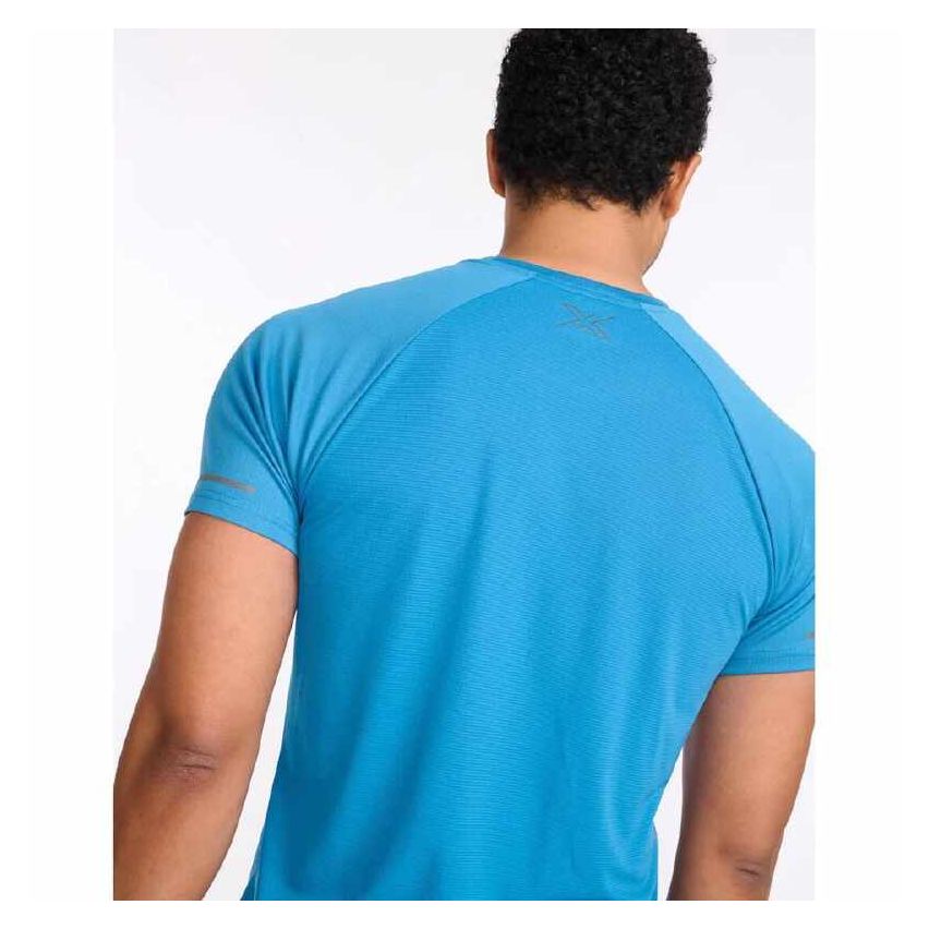 2XU Men's Aero Short Sleeve T-Shirt Blue Reflective