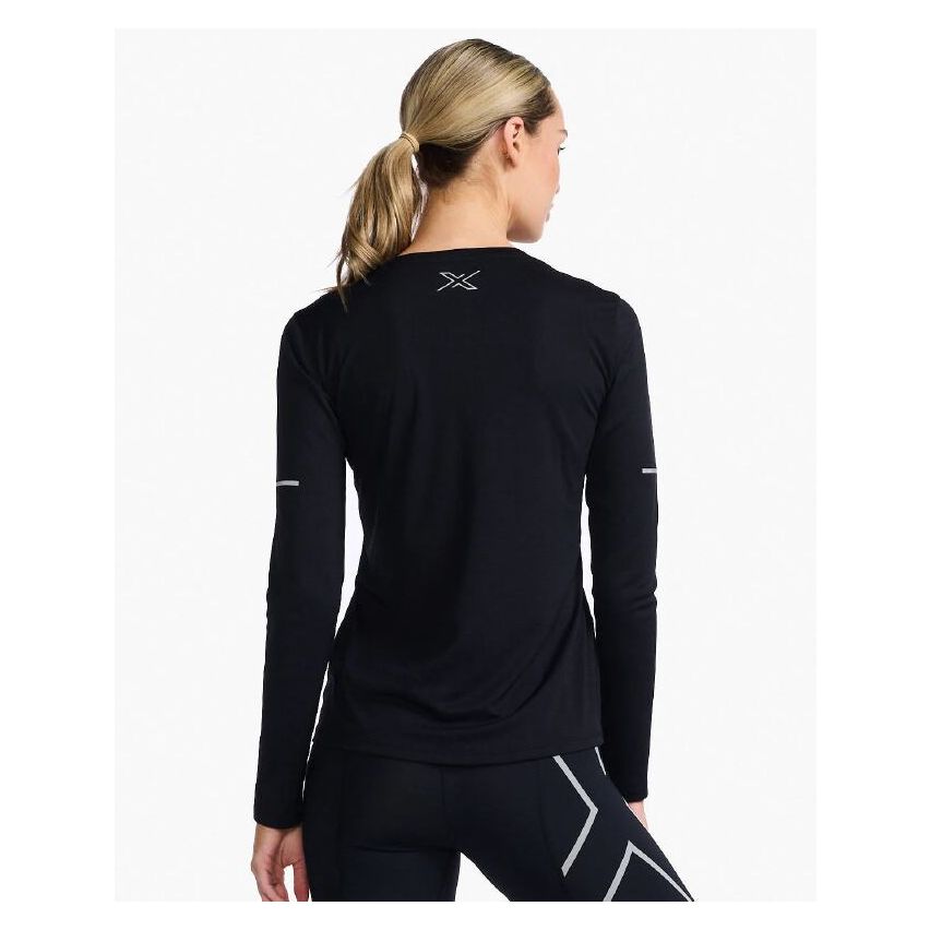 2XU Women's Aero Long Sleeve  T-Shirt-Black 