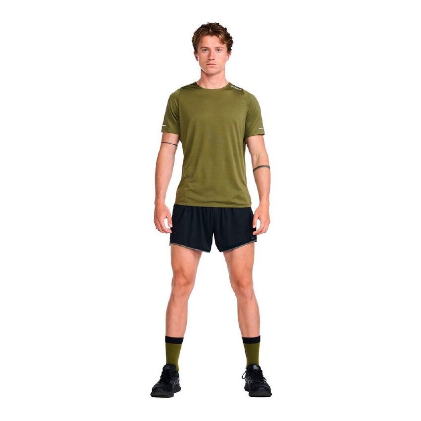 2XU Men's Light Speed Tech Short Sleeve T-Shirt Olive