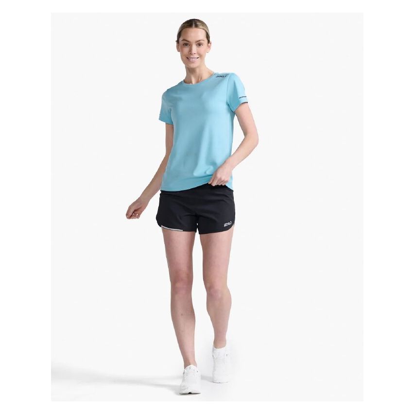 2XU Women's Aero Short Sleeve  T-Shirt -Sky Blue 