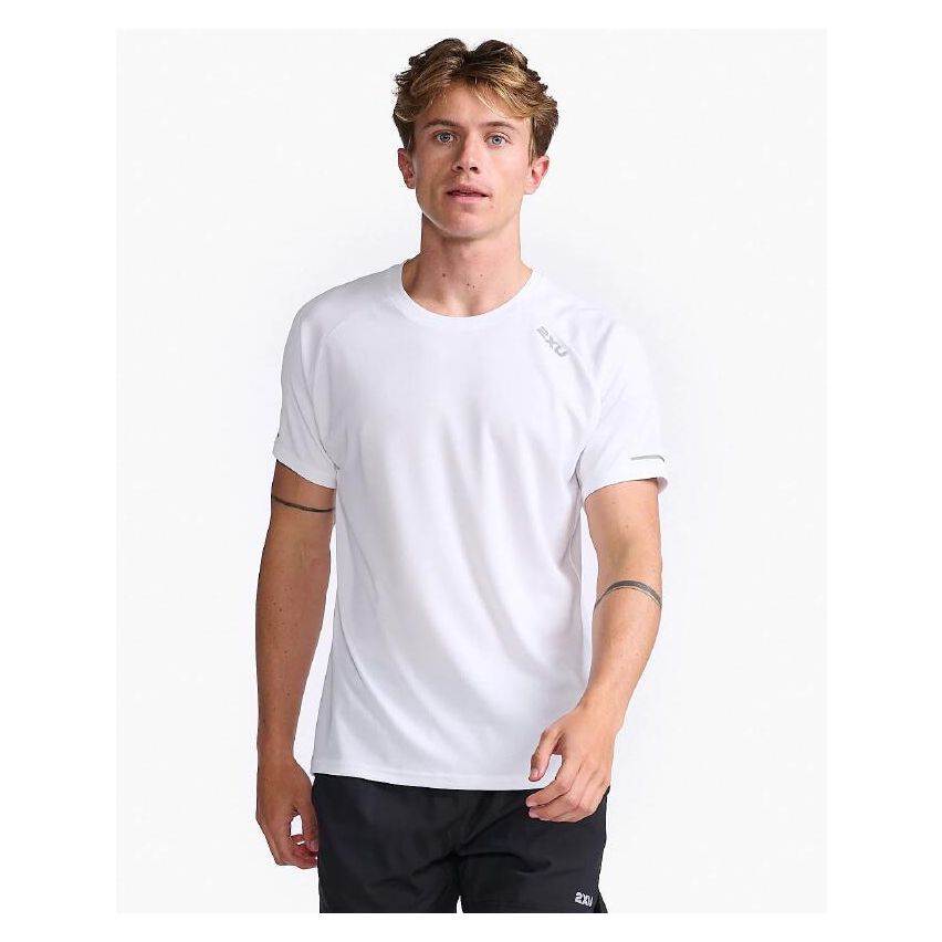 2XU Men's Aero Short Sleeve T-Shirt White