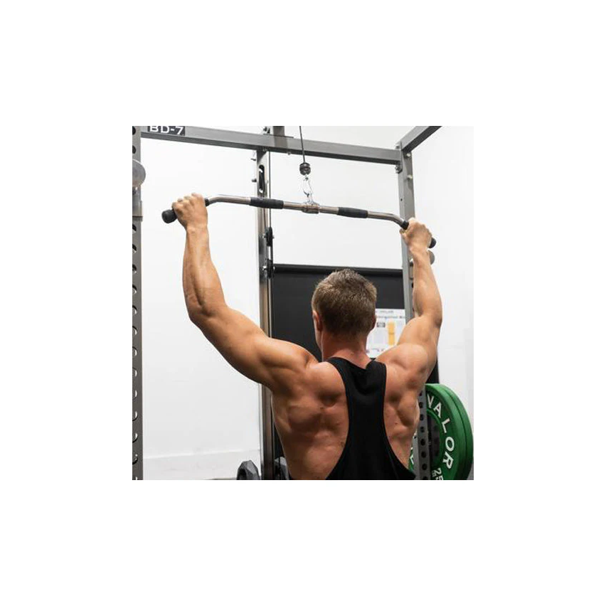 1441 Fitness Lat Pull Down Attachment With Rubber Grips - 90 CM  