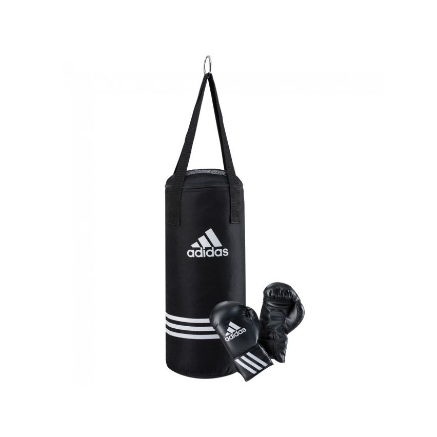 Adidas Kids Boxing Set With Nylon Straps - Black Set