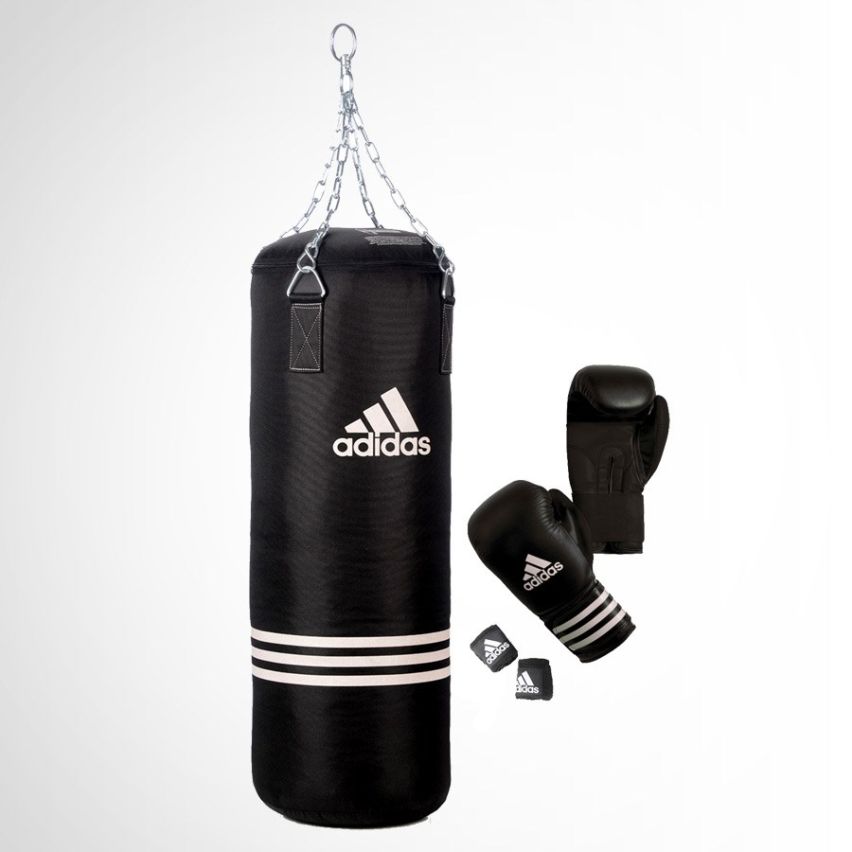 Adidas Boxing Bag Set Revised Print - Black Set