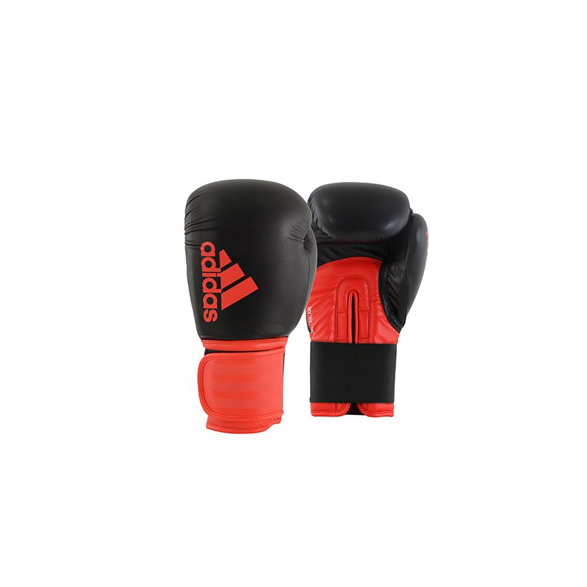 Adidas Hybrid 100 Boxing Gloves - Black/Red,06-oz