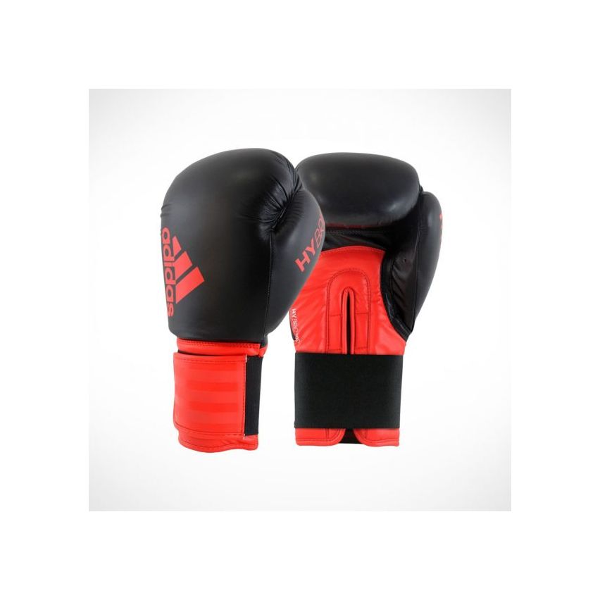 Adidas Hybrid 100 Boxing Gloves - Black/Red,06-oz