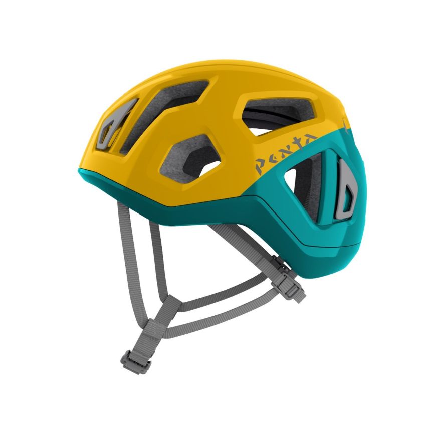 SINGING ROCK Penta Junior Climbing Helmet, Uni (48-54cm), Arnica Yellow/Dark Teal