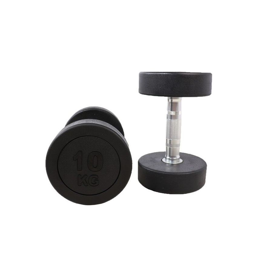 Round Rubber Dumbbell 1-Pair