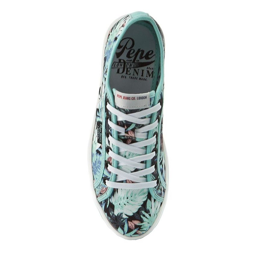 Women's Pepe Jeans Duffy Alexander green floral sneakers  Size 38