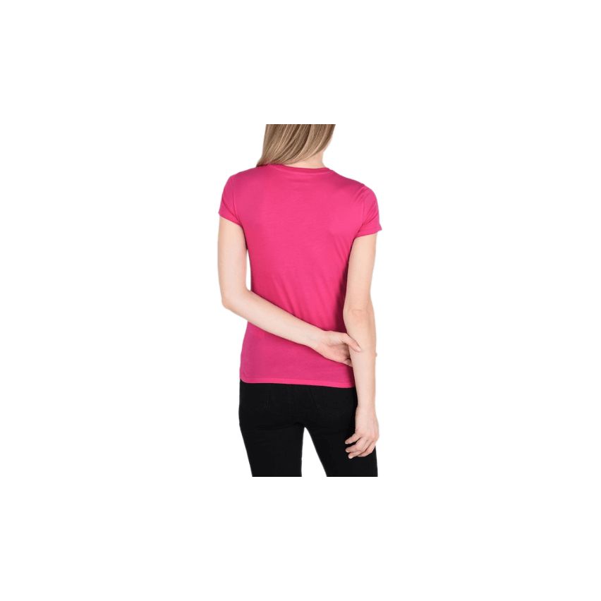 Armani Exchange Women's  Textured Sparkle Logo Short Sleeve  T-Shirt , Size XL