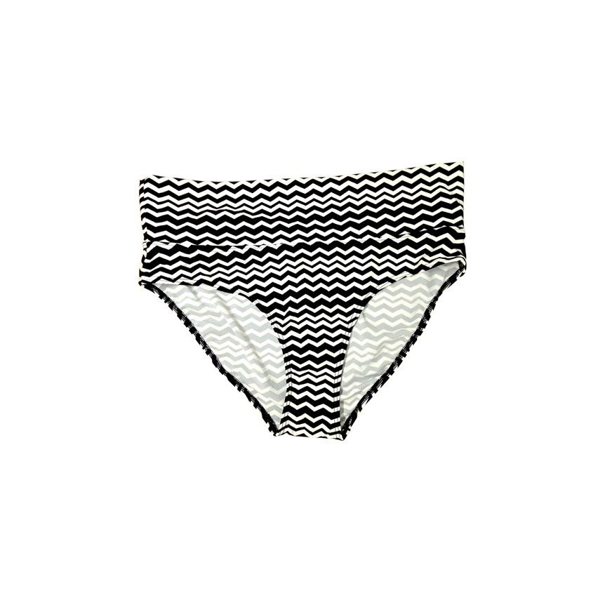S.Oliver Women's Bikini Bottom - Black & White Stripe , Size UK 18