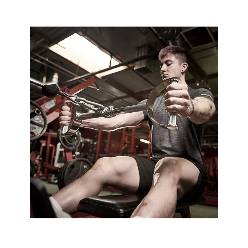 1441 Fitness Lat Attachment - Straight Lat Pull Down Bar With D Handle - 35 Inches 