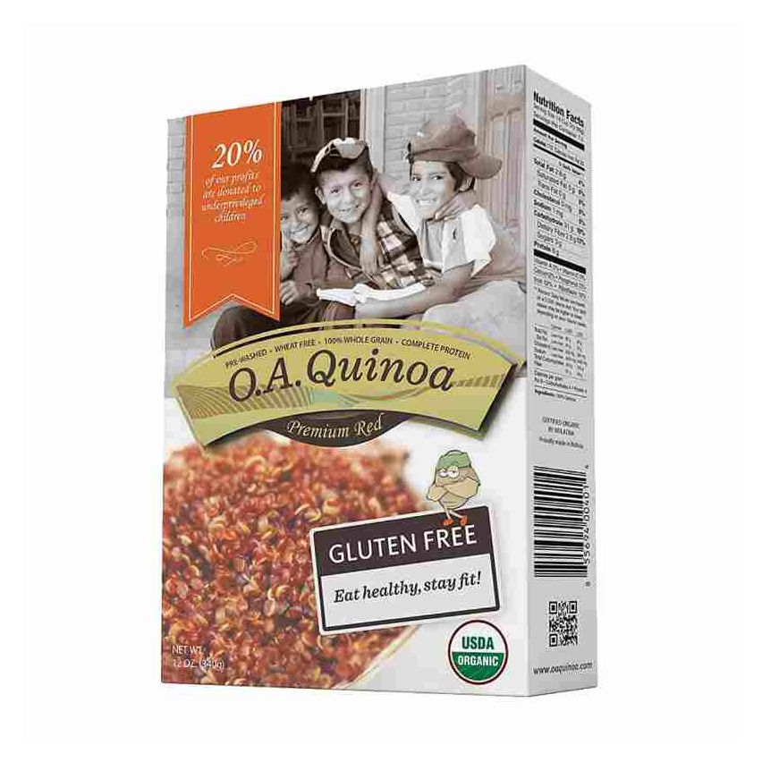 O.A Quinoa Organic Premium Red Quinoa 340g