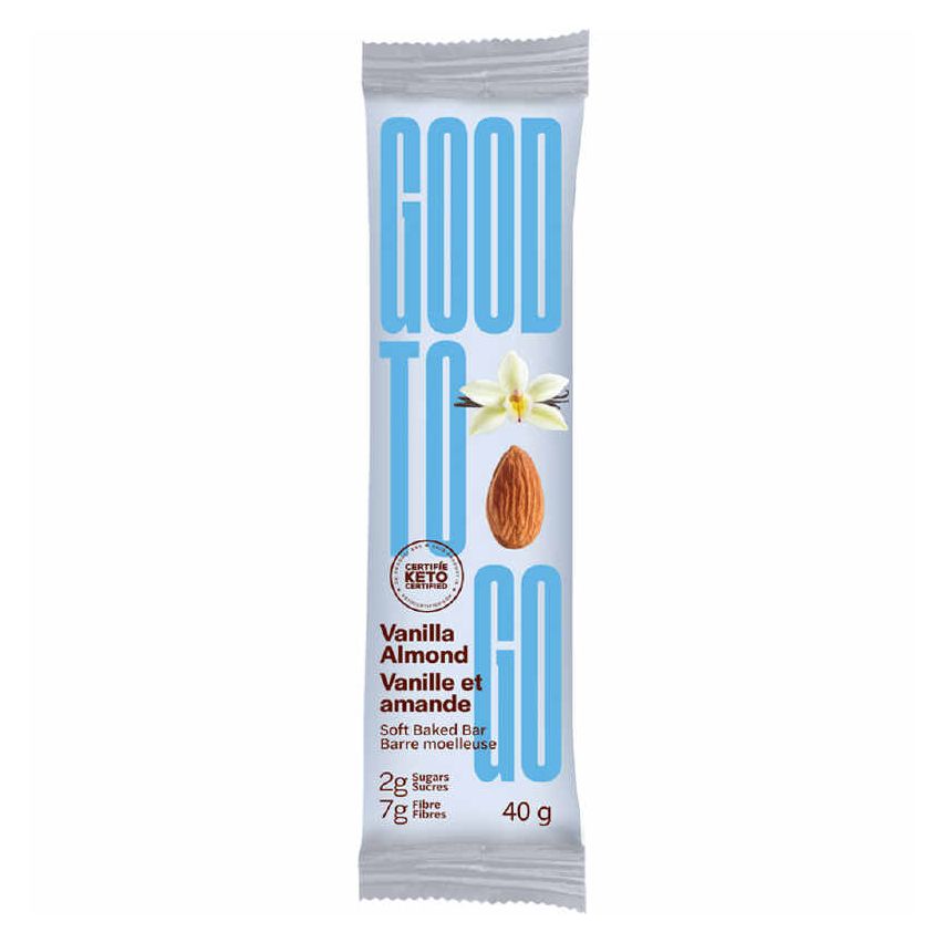 Good To Go Soft Backed Vanilla Almond Keto Bar 40 grams