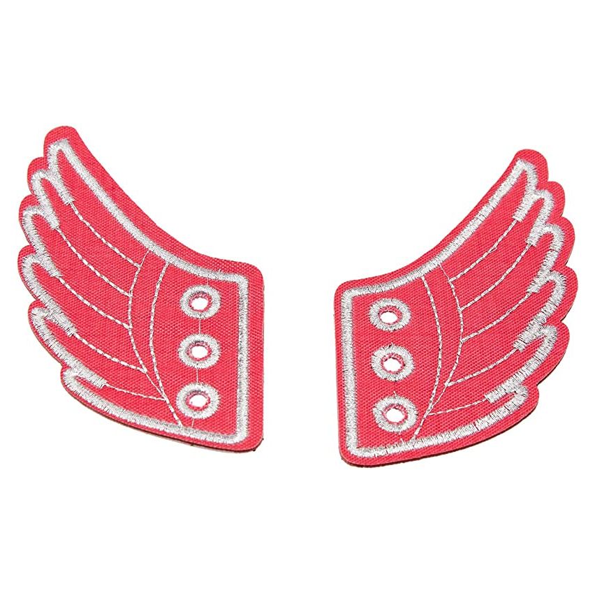 Shoepeez Shoe Decoration Charm - Pink / Silver Wings