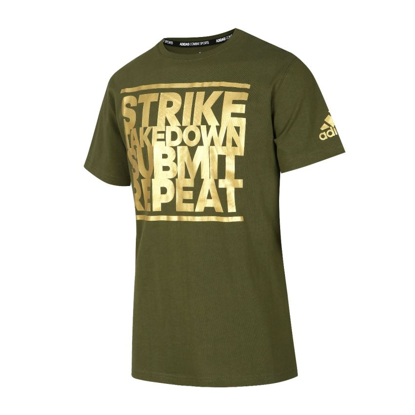 Adidas Combat Sports T-shirt - Green/Gold