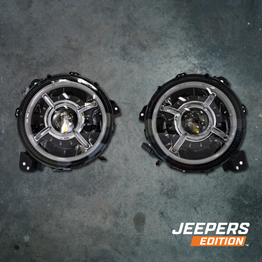 Jeepers JL 9INCH LED PROJECTOR HEADLIGHTS WITH HALOGEN