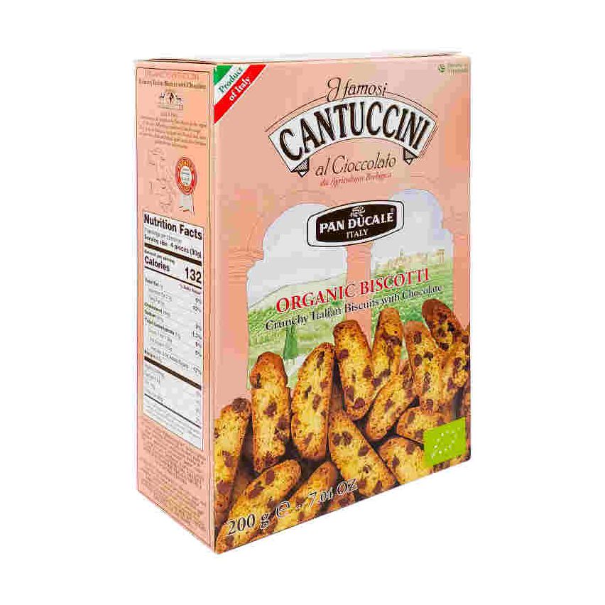 Pan Ducale Cantuccini Biscuits With Chocolate, Organic 200g