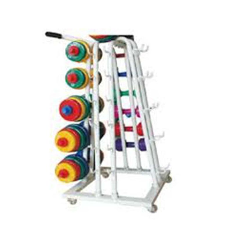 Generic Dumbbells Rack 10 Pair With Wheel For Moving