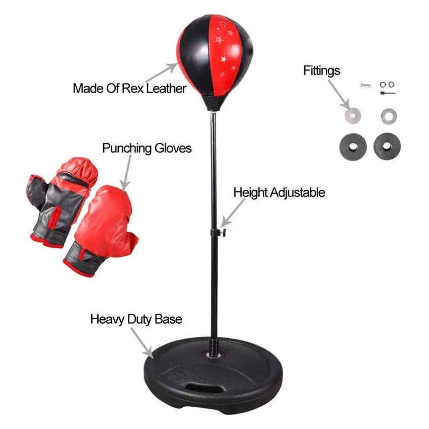 Generic Speed Punching Bag With Boxing Reflex Ball For Children| MF-0726