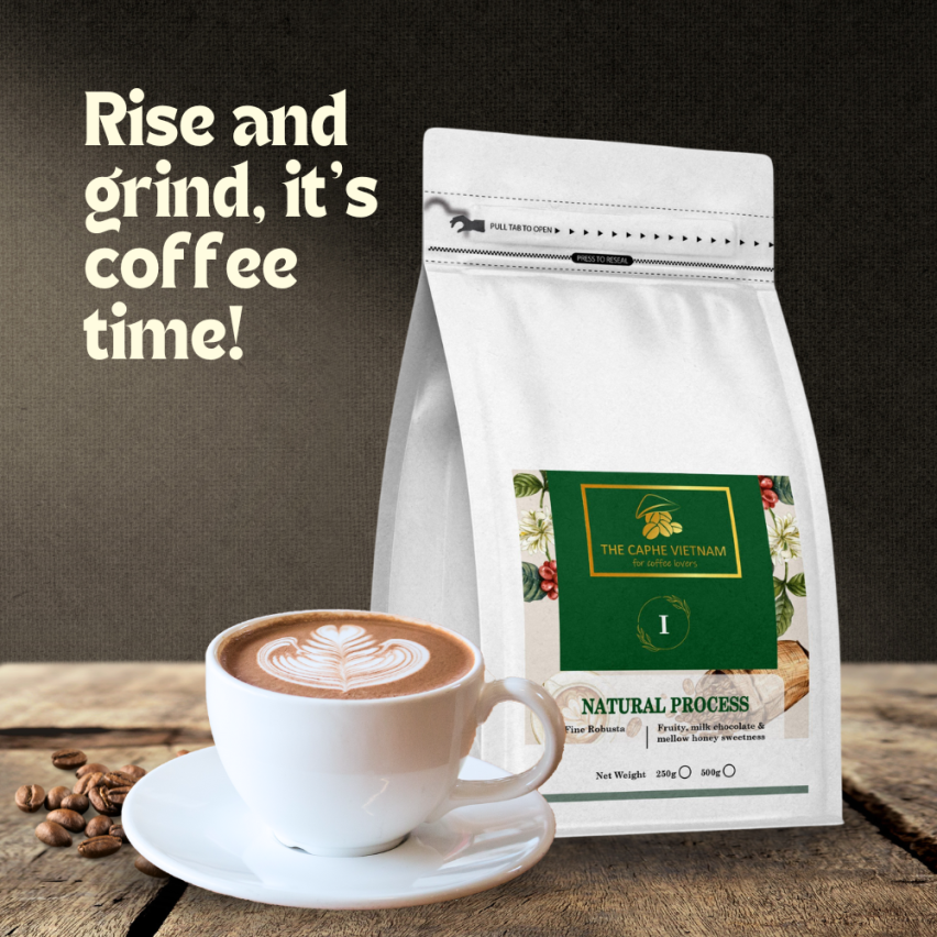 The Caphe Vietnam Fine Robusta (Natural Process) Whole Beans coffee