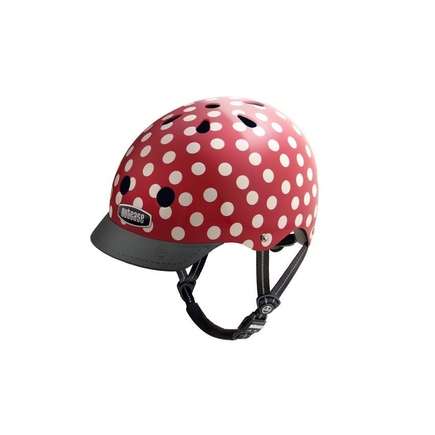 Nutcase Mini Dots Street Helmet - Pink/White