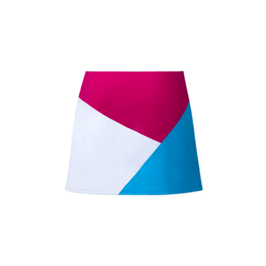 O´Padel Flared Skirt Triangles Fuchsia, White And Blue