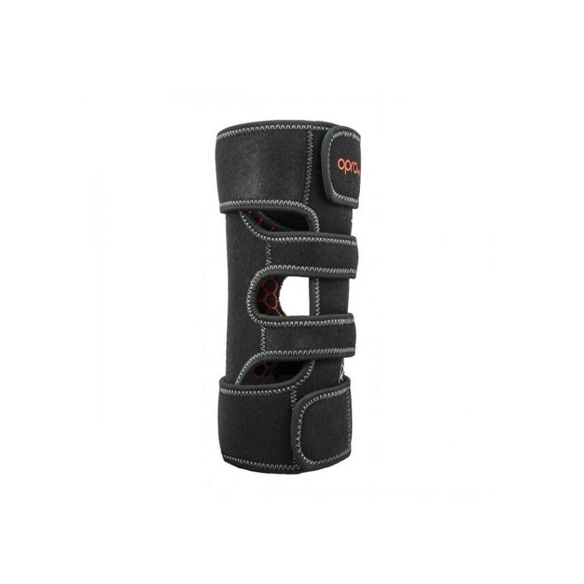 Oprotec Adjustable Knee Support With Open Patelia Black OSFM