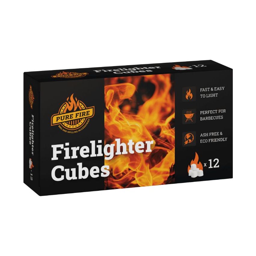 Pure Fire White Paraffin Lighter Cubes - Pack Of 12