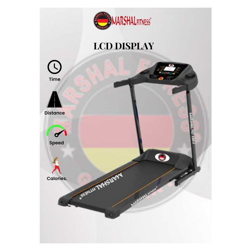 Marshal Fitness One Way Home use Treadmill with LCD Screen and 2.0HP Power Motor