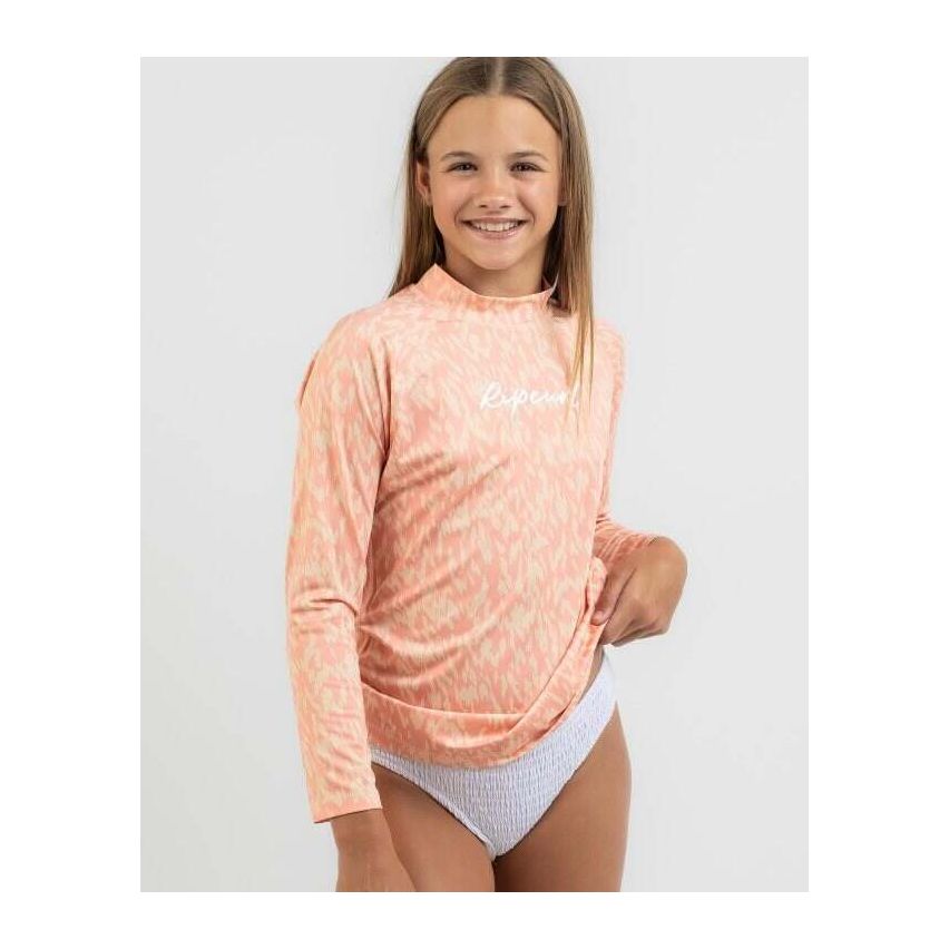Rip Curl Girls Script Long Sleeves Rash Vest