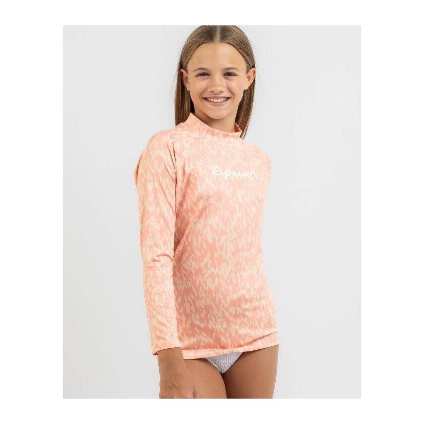 Rip Curl Girls Script Long Sleeves Rash Vest