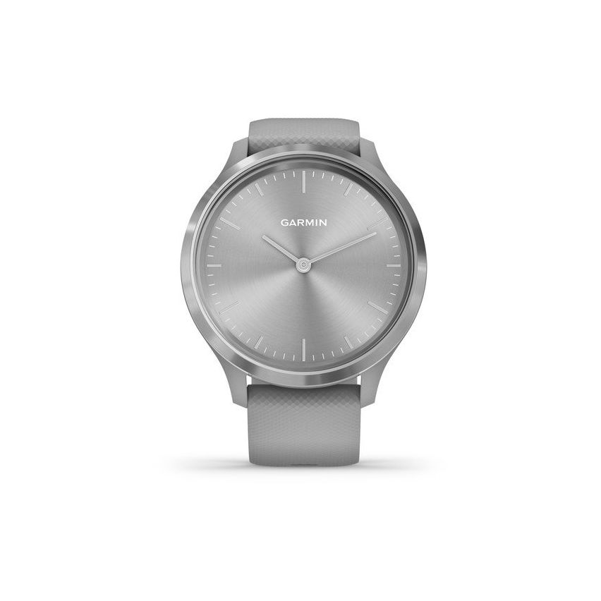 Garmin Vívomove 3 44mm Silver Stainless Steel Bezel with Powder Grey Case and Silicone Band