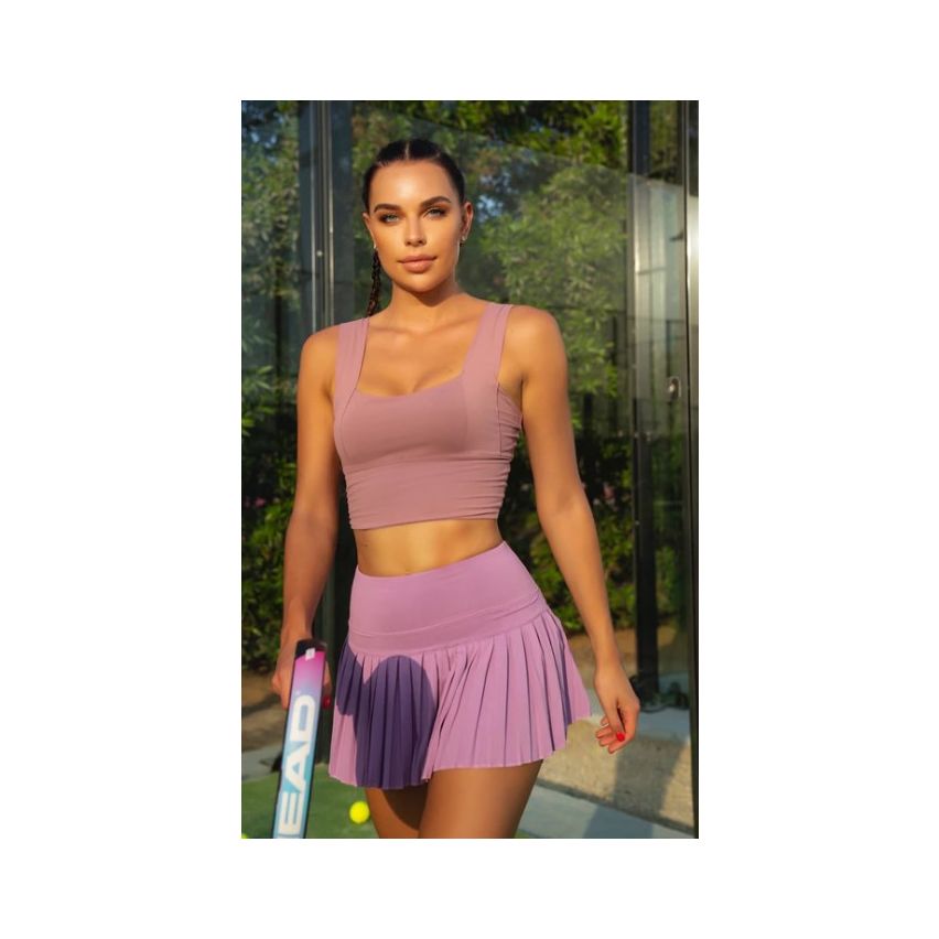 Lioness Purple Berry Tennis Top And Skirt Set