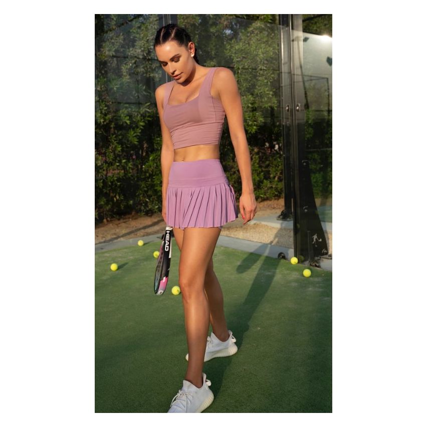 Lioness Purple Berry Tennis Top And Skirt Set