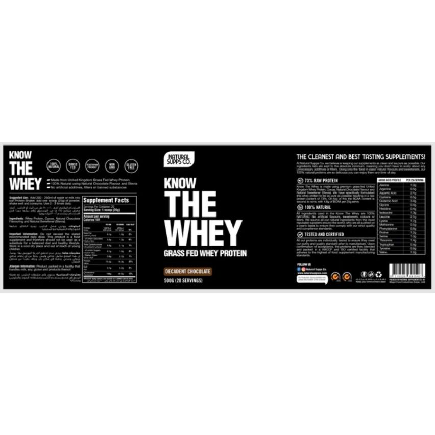 Natural Supps Co. Know the Whey Natural Chocolate
