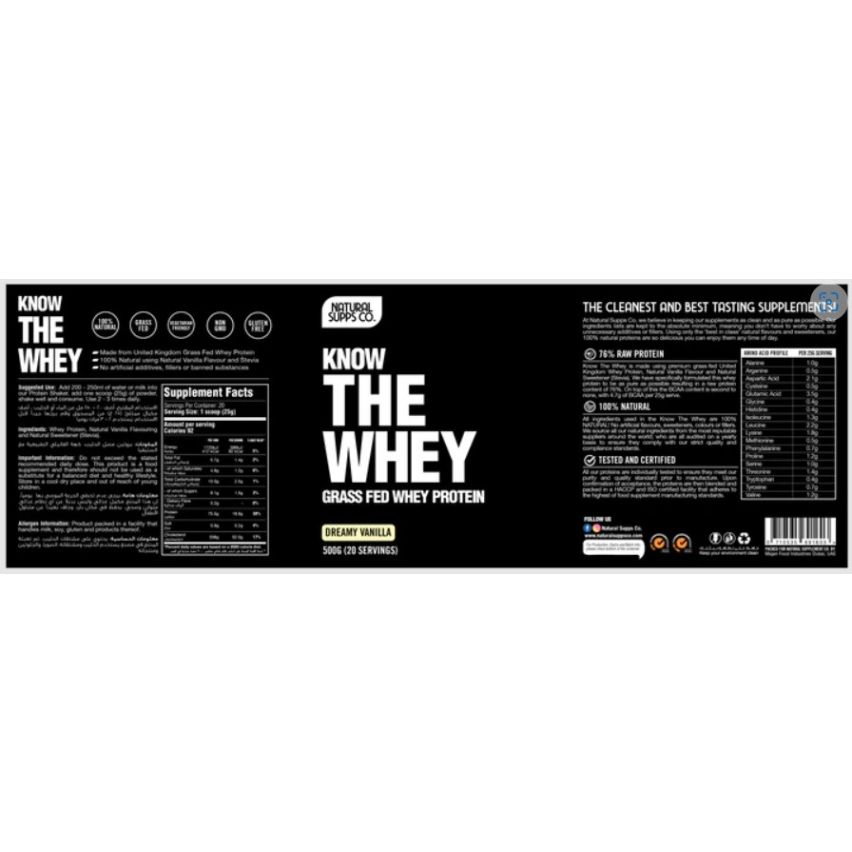 Natural Supps Co. Know the Whey Natural Vanilla