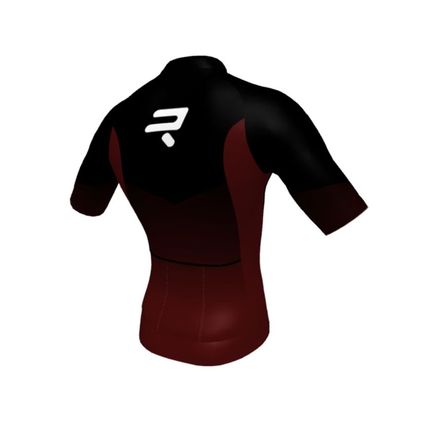 Ridley Men's Jersey Perf R16 Black/Burgundy Red