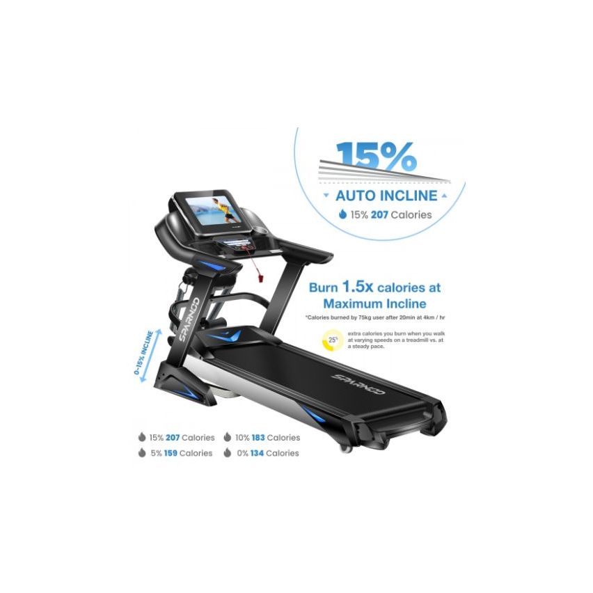 Sparnod Fitness (3 Hp Dc Motor) Fat Mobilization Home Use Treadmill - STH-6000