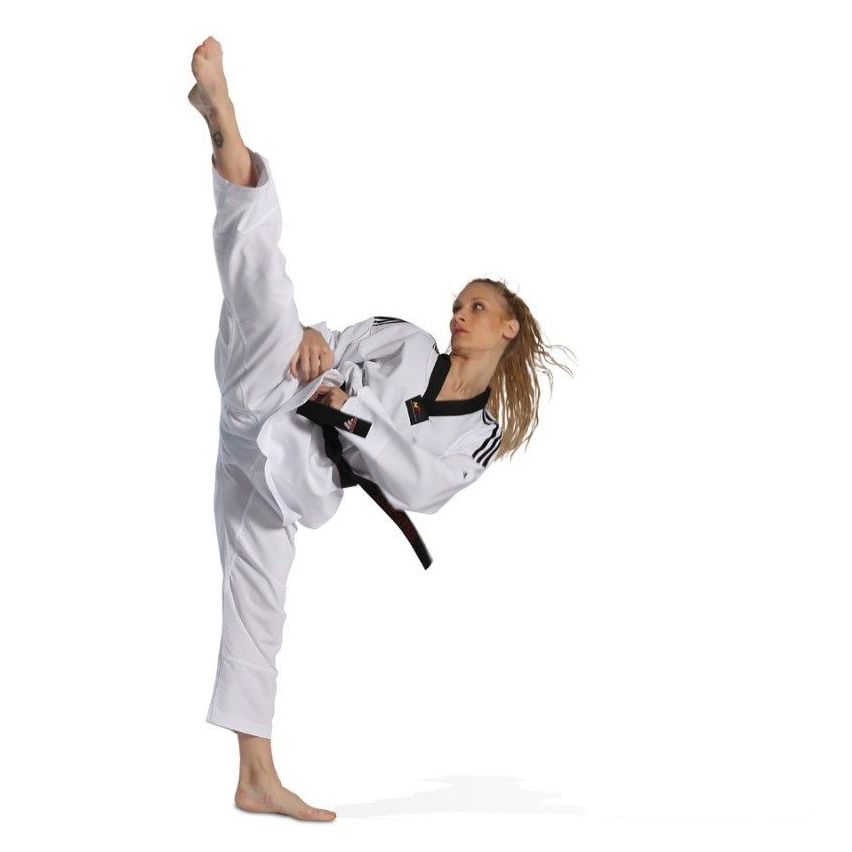 Adidas Adi Lady Dobok Taekwondo Uniform - White/Black