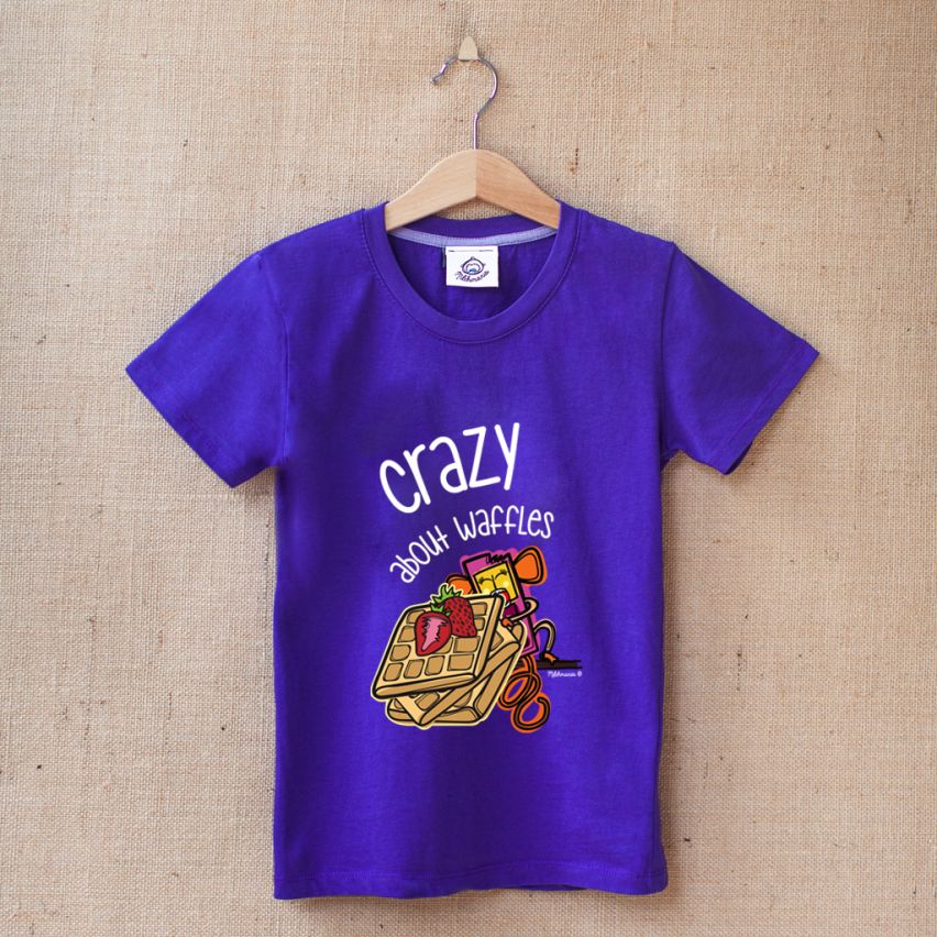 Milchmania Crazy about Waffles Kids Tshirt