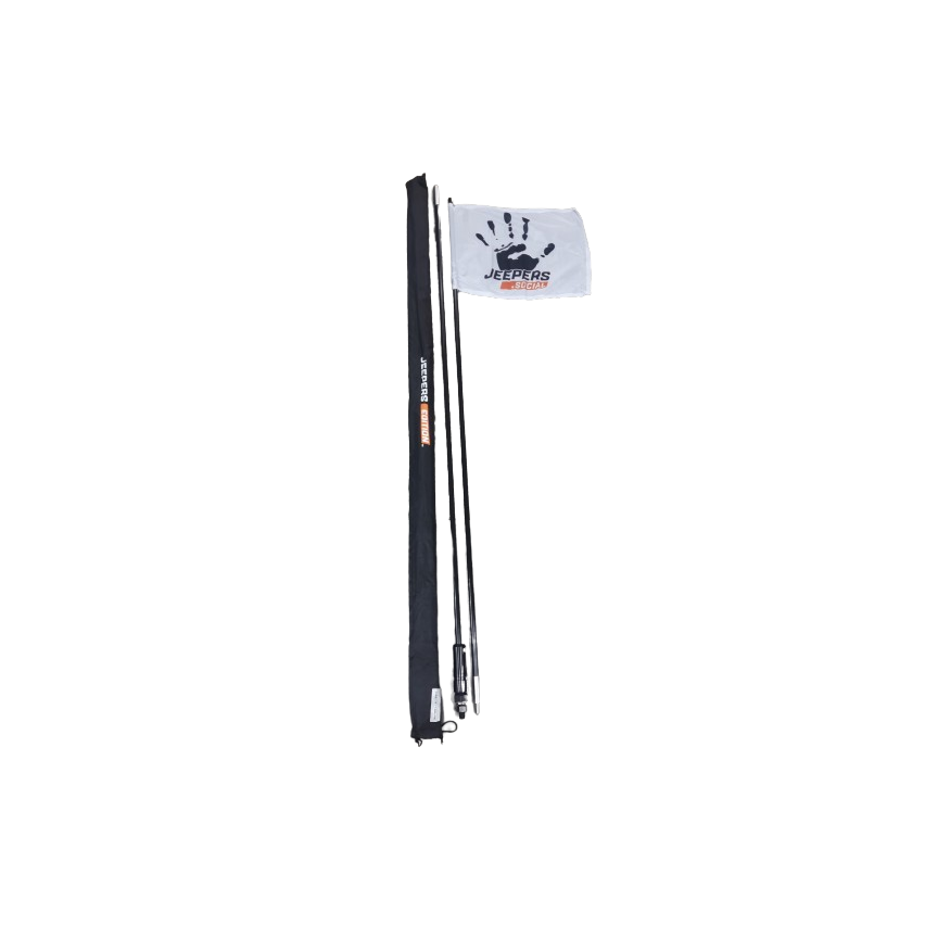 Jeepers 9ft Off-road Quick Release Flag Pole, Center Split With Carry Bag
