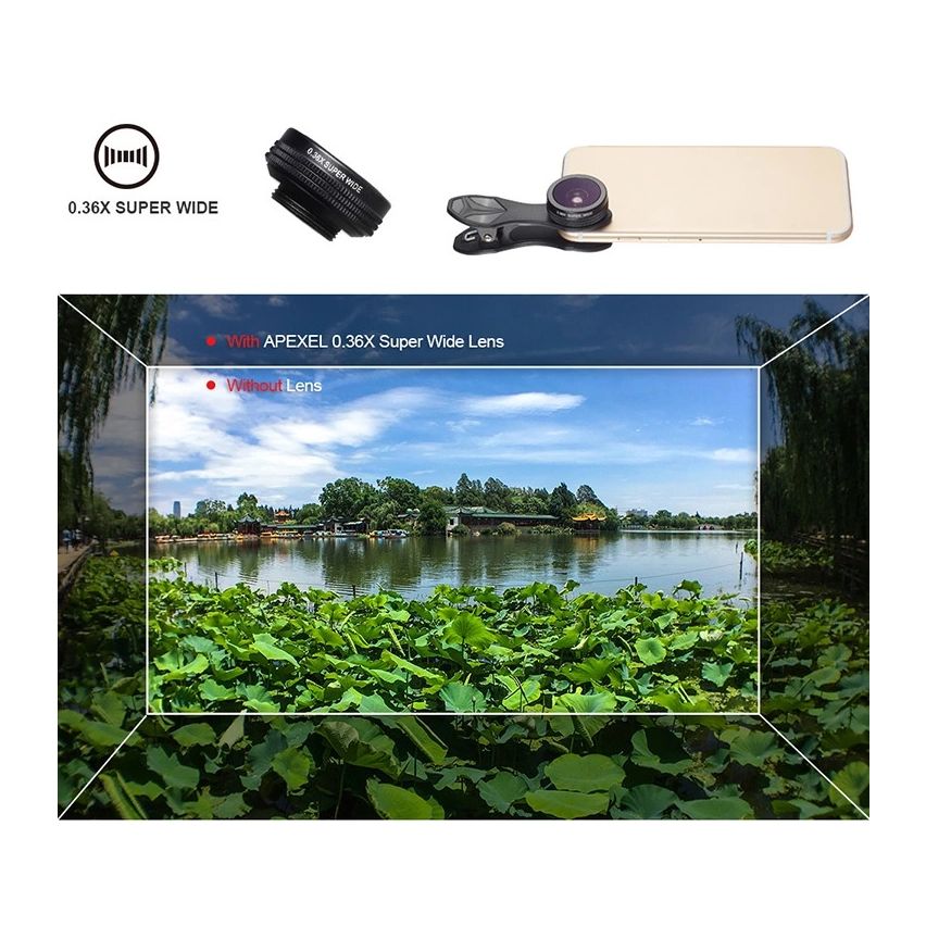 Apexel 7 in 1 Clip Mobile Camera Extra Lens   