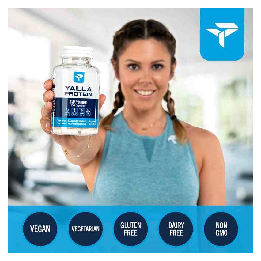 Yalla Protein ZMA Capsules - 180 Tablets