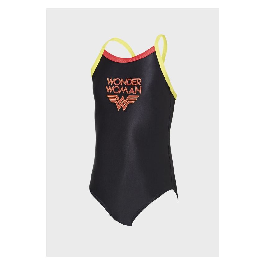 Zoggs Wonderwoman Strikeback Onepiece Black Youth Girls