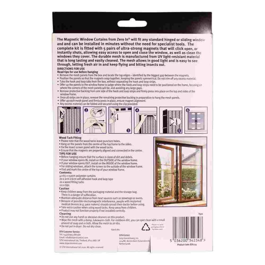 STV Magnetic Window Insect Curtain - Twinpack