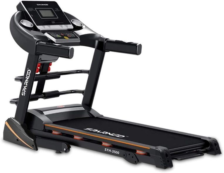 Sparnod Fitness STH 3500 2 Hp Dc Motor Multifunctional Complete Workout Home Treadmill Activemile