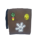 Pamplemousse Embroidered Emojis Washable Car Trash Bag